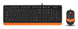 Клавиатура + мышь A4Tech Fstyler F1010 клав:черный/ оранжевый мышь:черный/ оранжевый USB Multimedia (F1010 ORANGE)