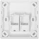 Панель Suprlan 10-0334-1 лицевая со шторкой 80x80 2xKeystone ABS пластик белый Панель Suprlan 10-0334-1 лицевая со шторкой 80x80 2xKeystone ABS пластик белый
