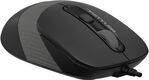 Мышь A4Tech Fstyler FM10ST серый/черный оптическая 1600dpi silent USB для ноутбука 3but (FM10ST GREY)