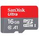 Micro SecureDigital 16GB SanDisk microSDHC Class 10 Ultra UHS-I A1 100MB/s (SDSQUAR-016G-GN6MN)