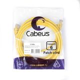 Патч-корд U/ UTP Cabeus PC-UTP-RJ45-Cat.6-3m-YL-LSZH