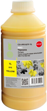 Чернила Cactus CS-I-PFI107Y-1L PFI-107 желтый1000мл для Canon imageProGRAF iPF670/ 680/ 685/ 770/ 780/ 785