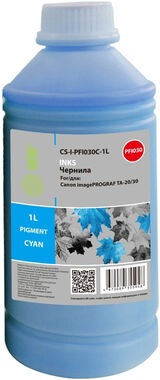Чернила Cactus CS-I-PFI030C-1L PFI-030 голубой1000мл для Canon imagePROGRAF TA-20/ 30