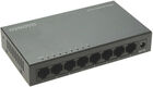OSNOVO SW-8F Неуправляемый коммутатор Fast Ethernet на 8 портов. Порты: 8 x FE (10/100Base-TX). Auto MDI/MDIX Встроенная грозозащита 2кВ. В комплекте БП DC12V(1A). Размеры (ШхВхГ): 138 x 25 x 78мм. Ра