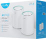 Бесшовный Mesh роутер Cudy M1500 (M1500(2-PACK)) AX1500 10/100/1000BASE-TX (упак.:2шт)