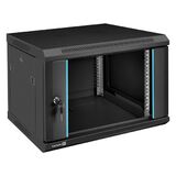 Шкаф телекоммуникационный 19" настенный 6U ExeGate EC-WM-6U.450.G.BLACK Exegate EX298605RUS (19&rdquo;, 6U, 600x450x370mm (ШхГхВ)