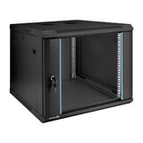 Шкаф телекоммуникационный 19" настенный 9U ExeGate EC-WM-9U.600.G.BLACK Exegate EX298608RUS (19&rdquo;, 9U, 600x600x500mm (ШхГхВ)