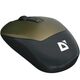 Мышь Defender Wave MM-995 бронзовый оптическая 1600dpi silent беспров. USB для ноутбука 3but (52992)
