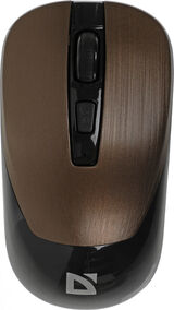 Мышь Defender Wave MM-995 бронзовый оптическая 1600dpi silent беспров. USB для ноутбука 3but (52992)
