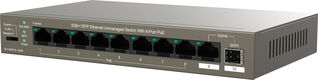 Коммутатор IP-Com G1110PF-8-102W (L2) 9x1Гбит/с 1xКомбо(1000BASE-T/SFP) 1SFP 8PoE 92W неуправляемый Коммутатор IP-Com G1110PF-8-102W (L2) 9x1Гбит/с 1xКомбо(1000BASE-T/SFP) 1SFP 8PoE 92W неуправляемый