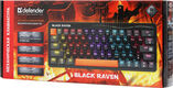 Клавиатура Defender Black Raven GK-417 механическая черный USB Multimedia for gamer LED (45414)