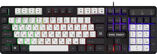 Клавиатура Defender Dark Knight GK-077 белый/ черный USB Multimedia for gamer LED (45078)