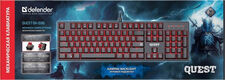 Клавиатура Defender Quest Gk-596 механическая черный USB Multimedia for gamer LED (45596)