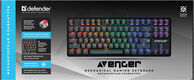 Клавиатура Defender Avenger GK-412 RU механическая черный USB Multimedia for gamer для ноутбука LED (45410) Клавиатура Defender Avenger GK-412 RU механическая черный USB Multimedia for gamer для ноутбука LED (45410)