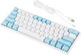 Клавиатура Defender Amox GK-585 механическая белый/бирюзовый USB Multimedia LED (45585) кабель 1.8м Клавиатура Defender Amox GK-585 механическая белый/бирюзовый USB Multimedia LED (45585) кабель 1.8м