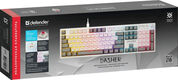 Клавиатура Defender Dasher GK-472 механическая белый Multimedia для ноутбука LED (45472) кабель 1.5м Клавиатура Defender Dasher GK-472 механическая белый Multimedia для ноутбука LED (45472) кабель 1.5м