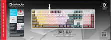Клавиатура Defender Dasher GK-472 механическая белый Multimedia для ноутбука LED (45472) кабель 1.5м