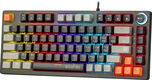 Клавиатура Defender Wildfire GK-213 механическая черный/серый USB Multimedia for gamer LED (45213) кабель 1.5м Клавиатура Defender Wildfire GK-213 механическая черный/серый USB Multimedia for gamer LED (45213) кабель 1.5м