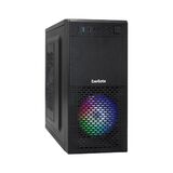 Корпус Minitower ExeGate mEVO-7807-XP500 Exegate EX296390RUS (mATX, БП XP500 с вент. 12см, 1*USB+1*USB3.0, черный, 1 вент. 12см с RGB подсветкой)