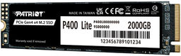 Накопитель SSD Patriot PCIe 4.0 x4 2TB P400LP2KGM28H P400 M.2 2280 Накопитель SSD Patriot PCIe 4.0 x4 2TB P400LP2KGM28H P400 M.2 2280