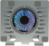 Подставка для ноутбука Digma D-NCP170-1xRGB110-360 17" 240x230x50мм 28дБ 2xUSB 1x 110ммFAN 940г Fan-control алюминий серый