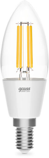 Умная лампа Gauss Smart Home C35 E14 4.5Вт 495lm Wi-Fi (1250112)&nbsp;<img style='position: relative;margin:0' src='/image/only_to_order_edit.gif' alt='На заказ' title='На заказ' />
