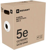 Кабель информационный Rexant 01-0049-R кат.5E U/ UTP 4 пары 24AWG нг(А)-HF внутренний 305м оранжевый
