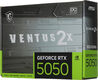 Видеокарта MSI PCI-E 5.0 RTX 5050 8G VENTUS 2X OC NVIDIA GeForce RTX 5050 8Gb 128bit GDDR6 2602/28000 HDMIx1 DPx3 HDCP Ret Видеокарта MSI PCI-E 5.0 RTX 5050 8G VENTUS 2X OC NVIDIA GeForce RTX 5050 8Gb 128bit GDDR6 2602/28000 HDMIx1 DPx3 HDCP Ret