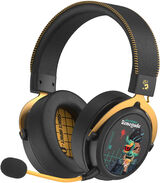Наушники с микрофоном A4Tech Bloody MR595 Renegade черный/ рисунок мониторные BT/ Radio оголовье (MR595)