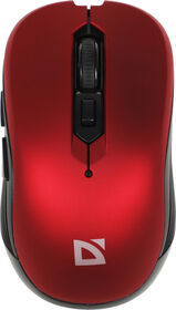 Мышь Defender Gassa MM-105 красный оптическая 1600dpi silent беспров. USB 5but (52103)
