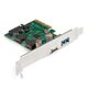 Exegate EX298303RUS Контроллер ExeGate EXE-313-1A1C (PCI-E x4 v3.0, USB3.2 Gen2 1xType-A + 1xType-C ext., SuperSpeed+ скорость до 10 Гбит/с, разъем доп.питания, ASMedia Chipset ASM3142)