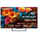 Телевизор QLED Skyworth 43" 43Q67H Frameless черный/ серебристый 4K Ultra HD 60Hz DVB-T DVB-T2 DVB-C DVB-S DVB-S2 USB WiFi Smart TV