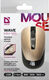 Мышь Defender Wave MM-995 золотистый оптическая 1600dpi silent беспров. USB для ноутбука 3but (52994)