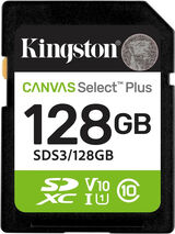 Флеш карта SDXC 128GB Kingston SDS3/ 128GB Canvas Select Plus w/ o adapter SDS3/128GB
