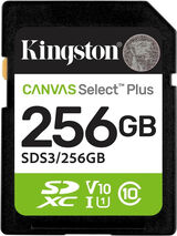 Флеш карта SDXC 256GB Kingston SDS3/ 256GB Canvas Select Plus w/ o adapter SDS3/256GB