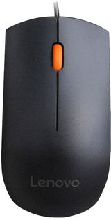 Мышь Lenovo 300 черный/ оранжевый оптическая 1600dpi USB для ноутбука 2but (GX30M39704)