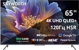 Телевизор QLED Skyworth 65" 65Q66H Google TV Frameless черный/ серебристый 4K Ultra HD 60Hz DVB-T DVB-T2 DVB-C DVB-S DVB-S2 USB WiFi Smart TV