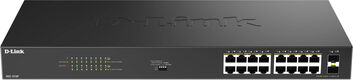 Коммутатор D-Link DGS-1018P DGS-1018P/B1A 16x1Гбит/с 2SFP 16PoE 240W неуправляемый