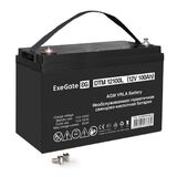 Аккумуляторная батарея ExeGate DTM 12100L Exegate EX297561RUS (12V 100Ah, болт М6)&nbsp;<img style='position: relative;margin:0' src='/image/only_to_order_edit.gif' alt='На заказ' title='На заказ' />