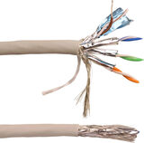 Кабель Lanmaster LAN-6ESFTP-HFLT-GY кат.6 S/ FTP 4 пары 23AWG 100Om нг(А)-HF внутренний 305м серый