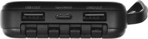 Мобильный аккумулятор Tecno OnGO L101 10000mAh 12W 2.4A 2xUSB-A/USB-C черный
