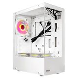 ATX FAN 3*12LD4 FRGB передняя панель Стекло Белый Ginzzu CL310