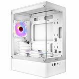 mATX FAN 3*12LD4 передняя панель Стекло Белый Ginzzu CL485
