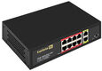 Exegate EX299028RUS Коммутатор неуправляемый ExeGate EDGS-1082D.8PoE-120 21,79W (10-портовый: 8 портов UTP 10/100 Base-Tx с поддержкой IEEE 802.3af (PoE)