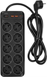 Powercom сетевой фильтр SP-10 USB2A1CB 3,0 m