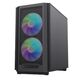 GameMax Корпус F36 BK без БП (Midi Tower, ATX, Черный, 1*USB Type-C, 3*120мм)