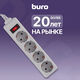 Сетевой фильтр Buro 400SL-1-G 1.5м (4 розетки) серый (пакет ПЭ) Сетевой фильтр Buro 400SL-1-G 1.5м (4 розетки) серый (пакет ПЭ)