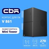 CBR Корпус mATX Minitower V861 PCC-MATX-V861-WPSU