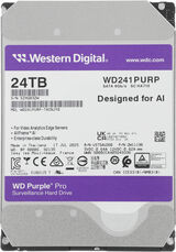 Western Digital
Жесткий диск WD SATA-III 24TB WD241PURP Surveillance Purple Pro (7200rpm) 512Mb 3.5"