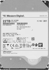 Western Digital
Жесткий диск WD SATA-III 22TB 0F48278 WUH722422ALE6L4 Server Ultrastar DC HC580 4KN (7200rpm) 512Mb 3.5"